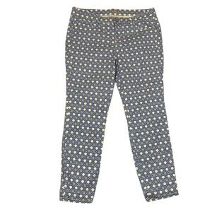 Tommy Bahama Women's Geometric Print‎ Capri Pants Size 33x28 Blue white Stretch